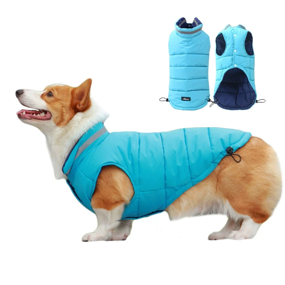 Reflective Dog Puffer Vest Winter Jacket