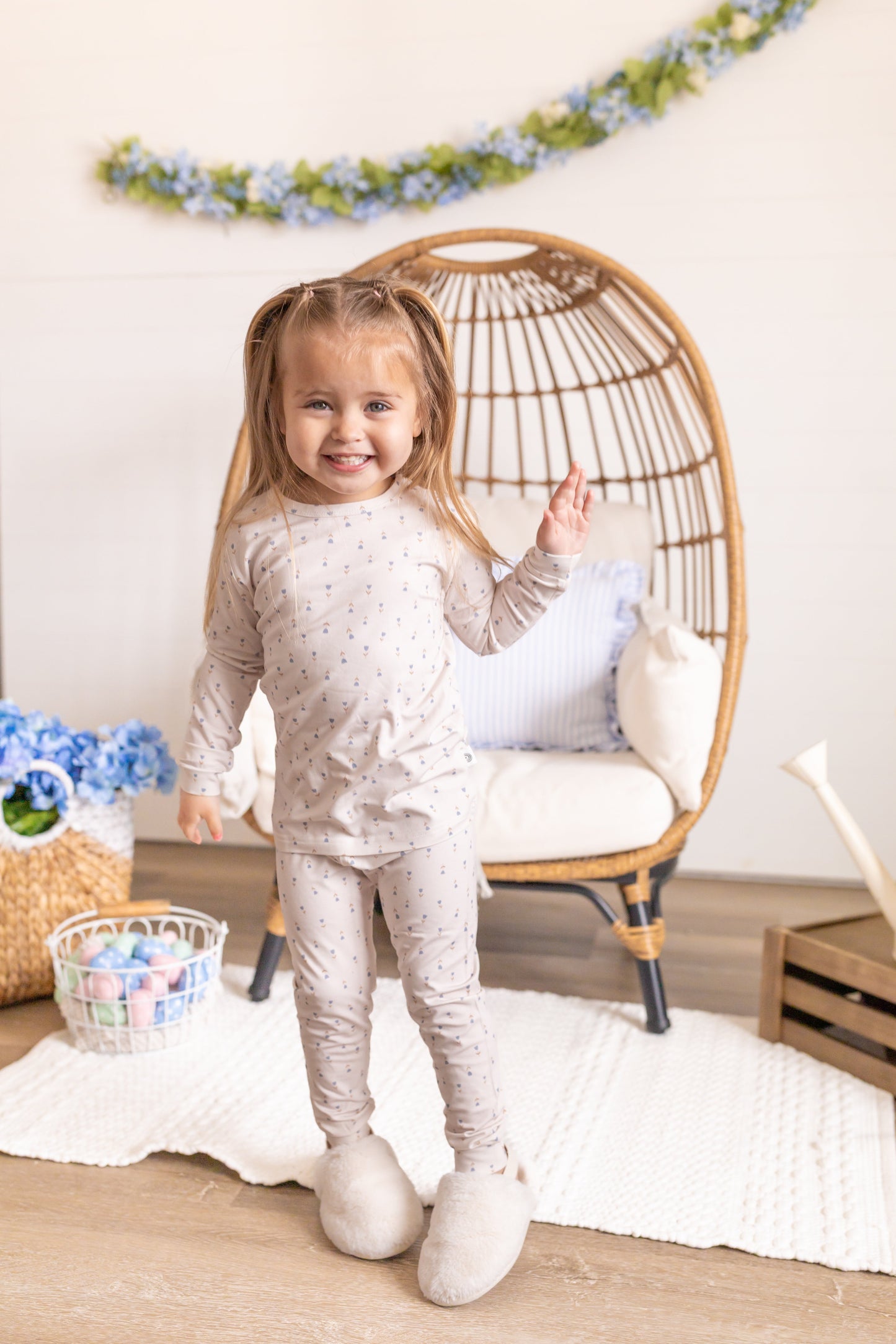 Tiny Tulips 2pc Bamboo Baby and Toddler Pajamas