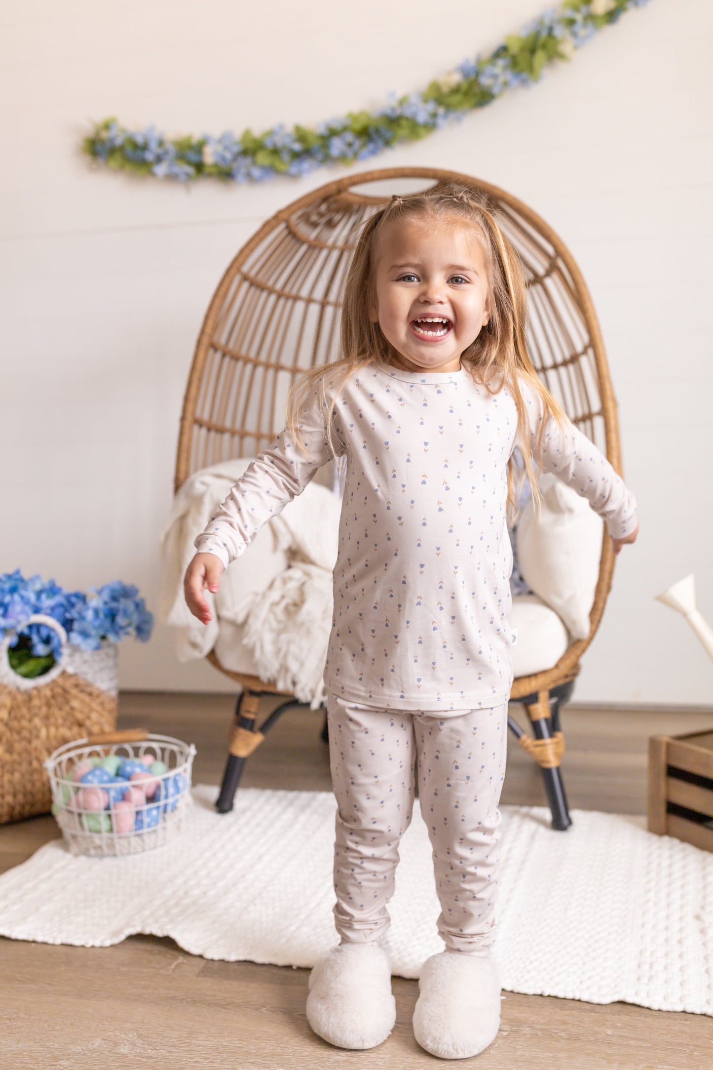 Tiny Tulips 2pc Bamboo Baby and Toddler Pajamas