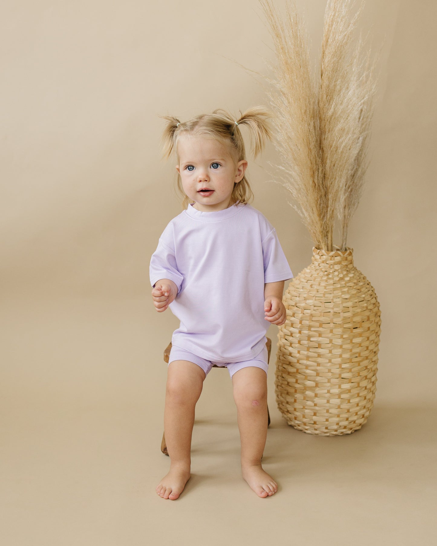 Bamboo Tee & Bike Shorts For Baby and Toddler- sold as separates