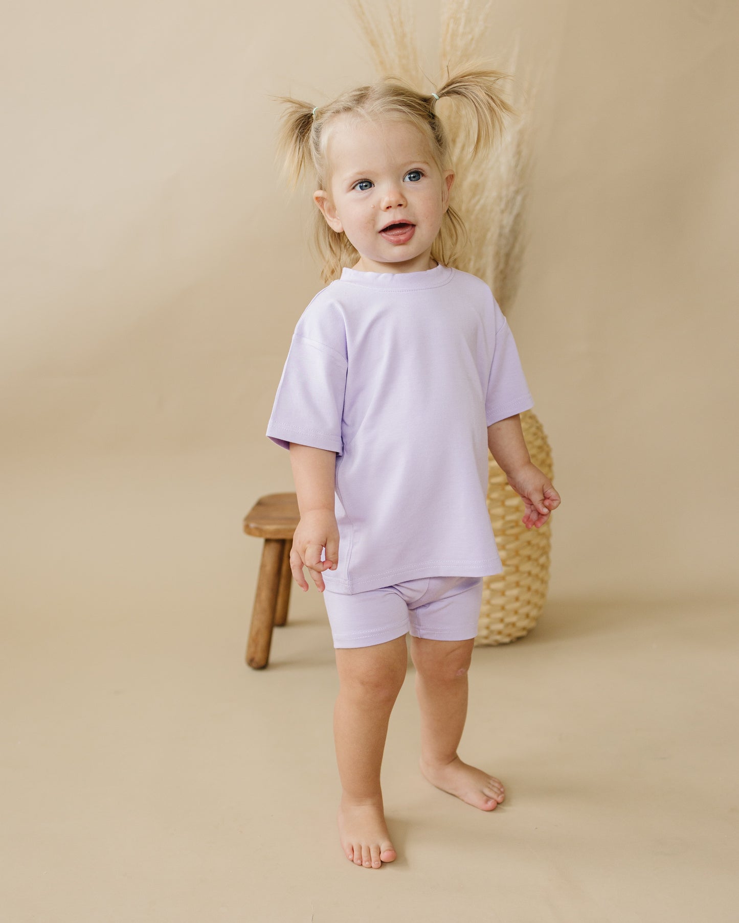 Bamboo Tee & Bike Shorts For Baby and Toddler- sold as separates