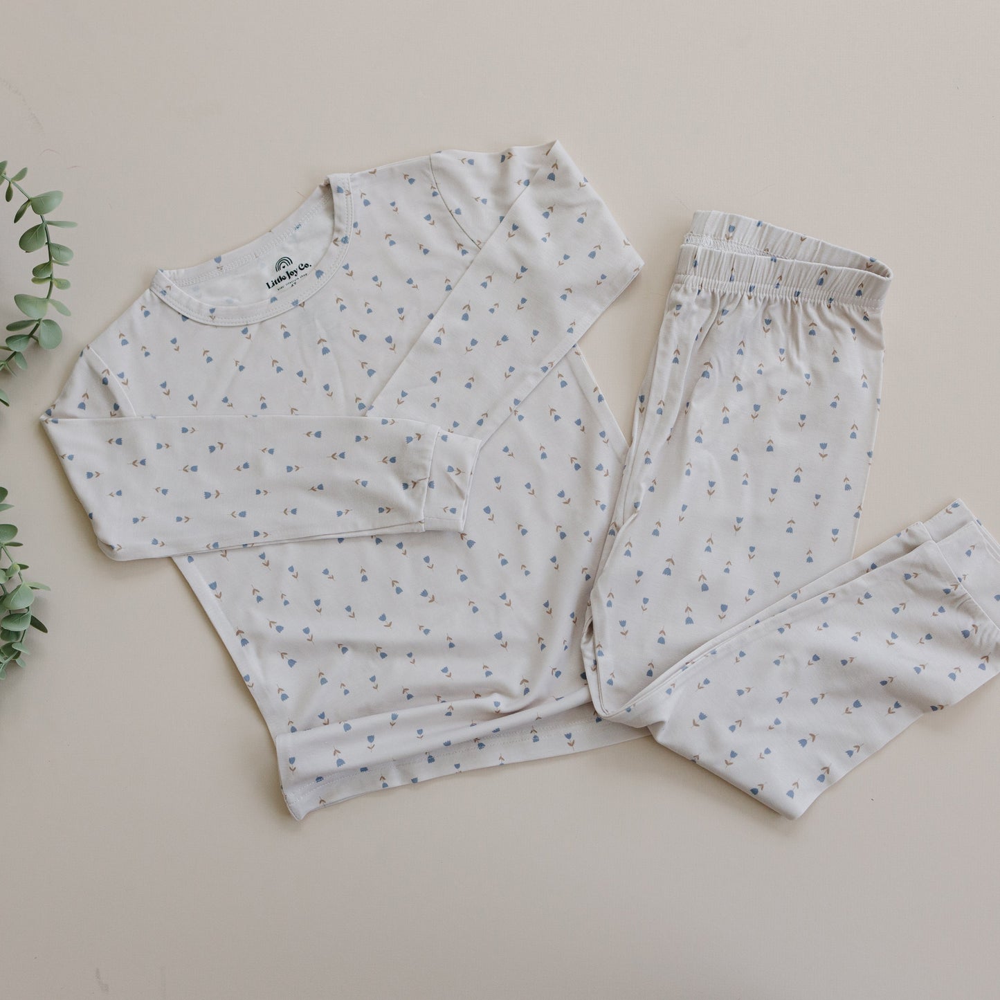 Tiny Tulips 2pc Bamboo Baby and Toddler Pajamas