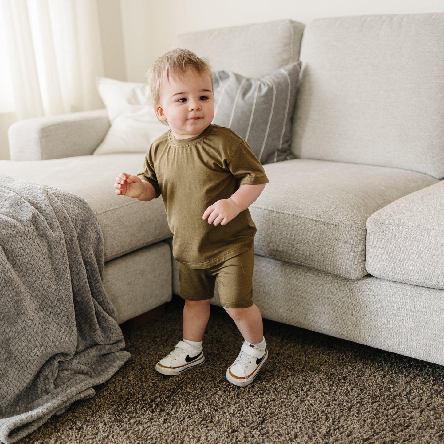 Bamboo Tee & Bike Shorts For Baby and Toddler- sold as separates
