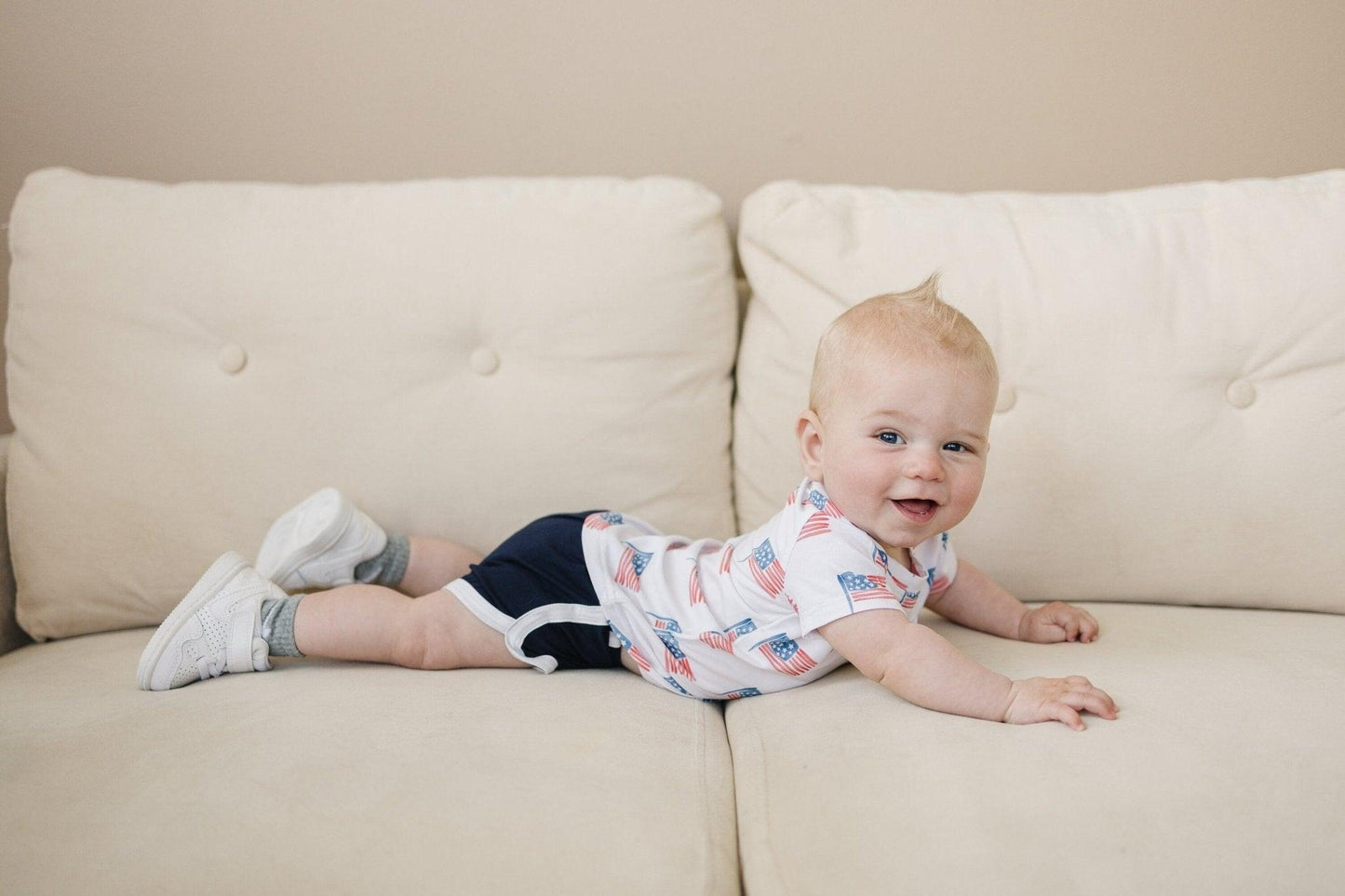 Navy Blue Bamboo Baby Track Shorts