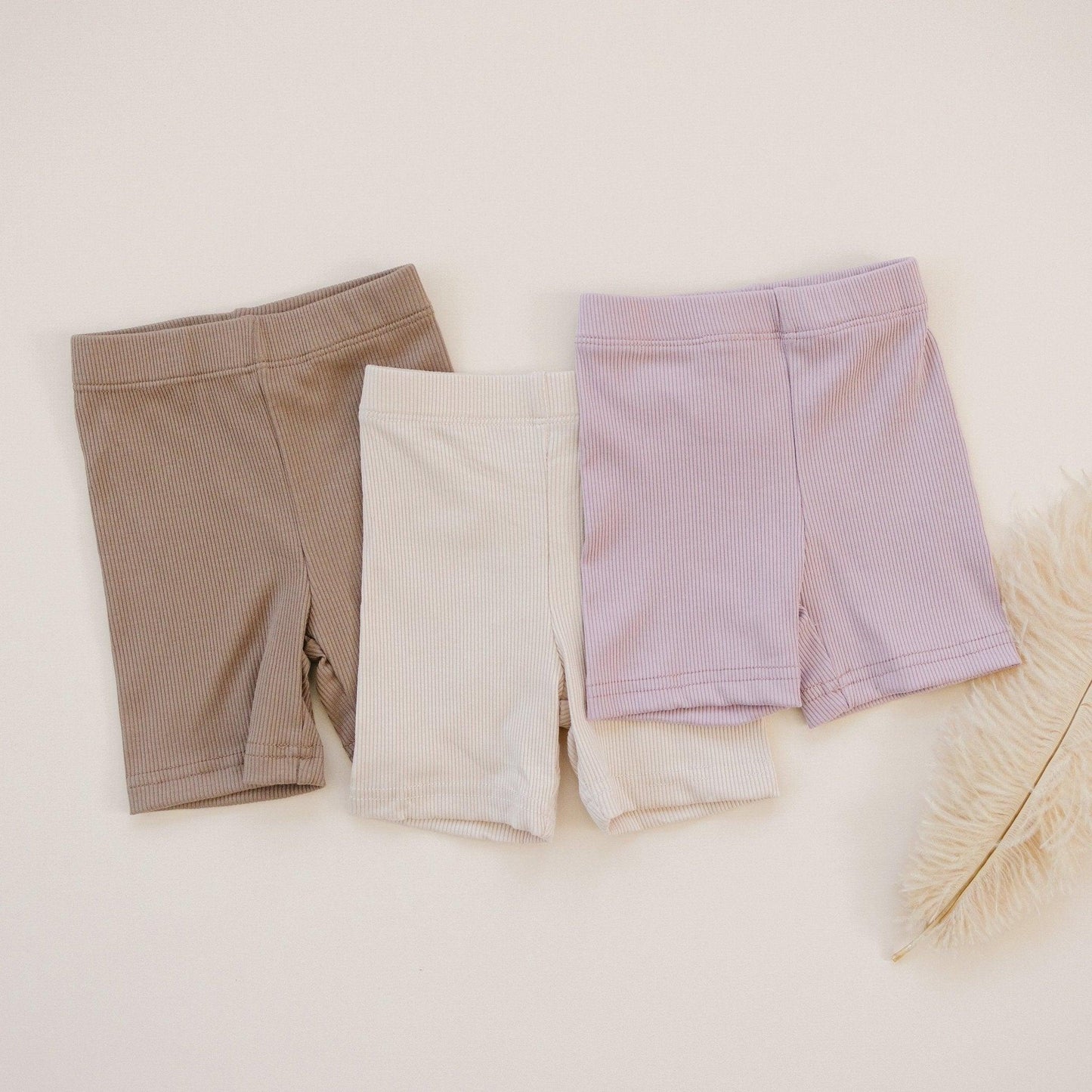 Ribbed Bamboo Baby & Kids Bike Shorts