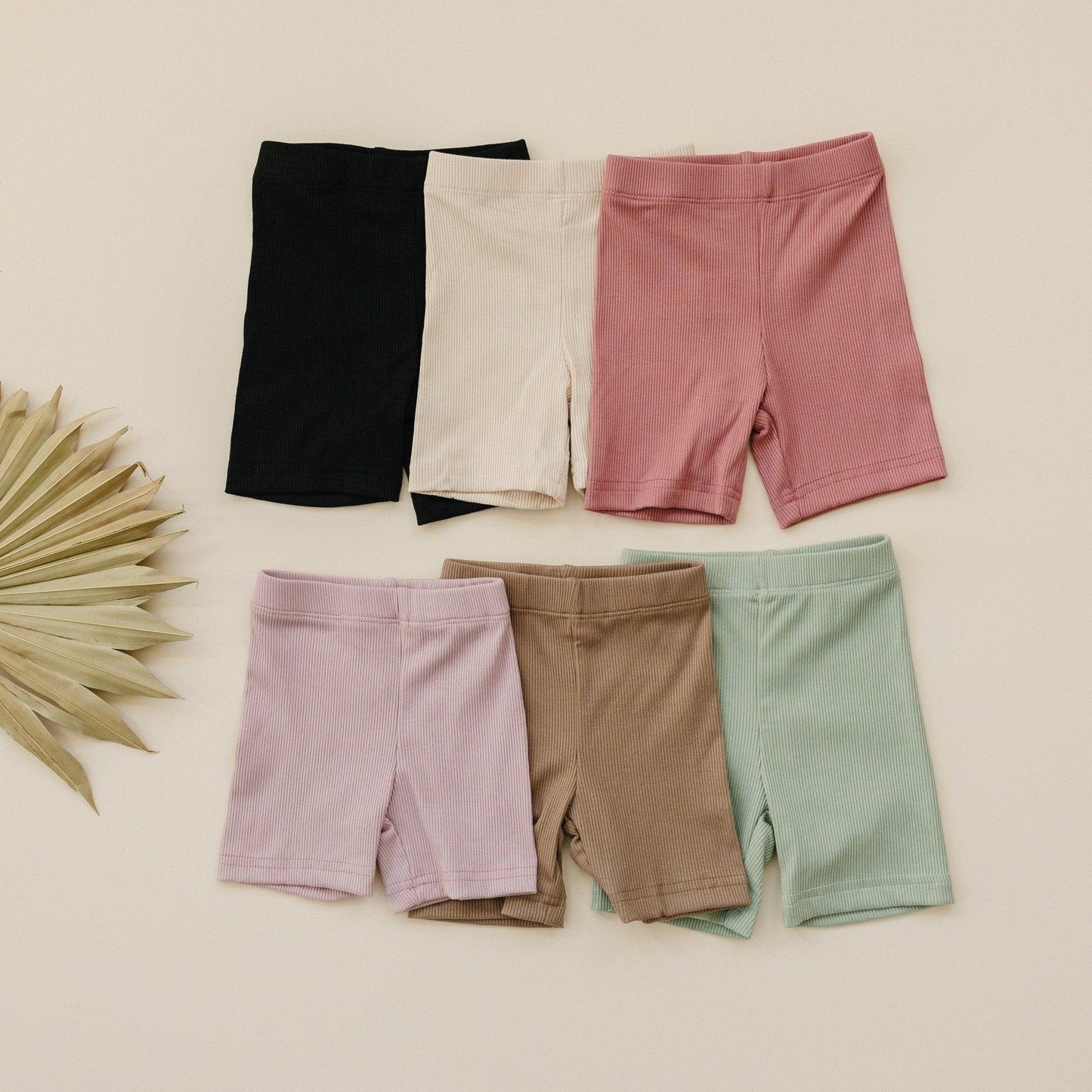 Ribbed Bamboo Baby & Kids Bike Shorts